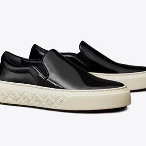Tory Burch Lady Bug Slip-on Sneaker in Black Patent Leather